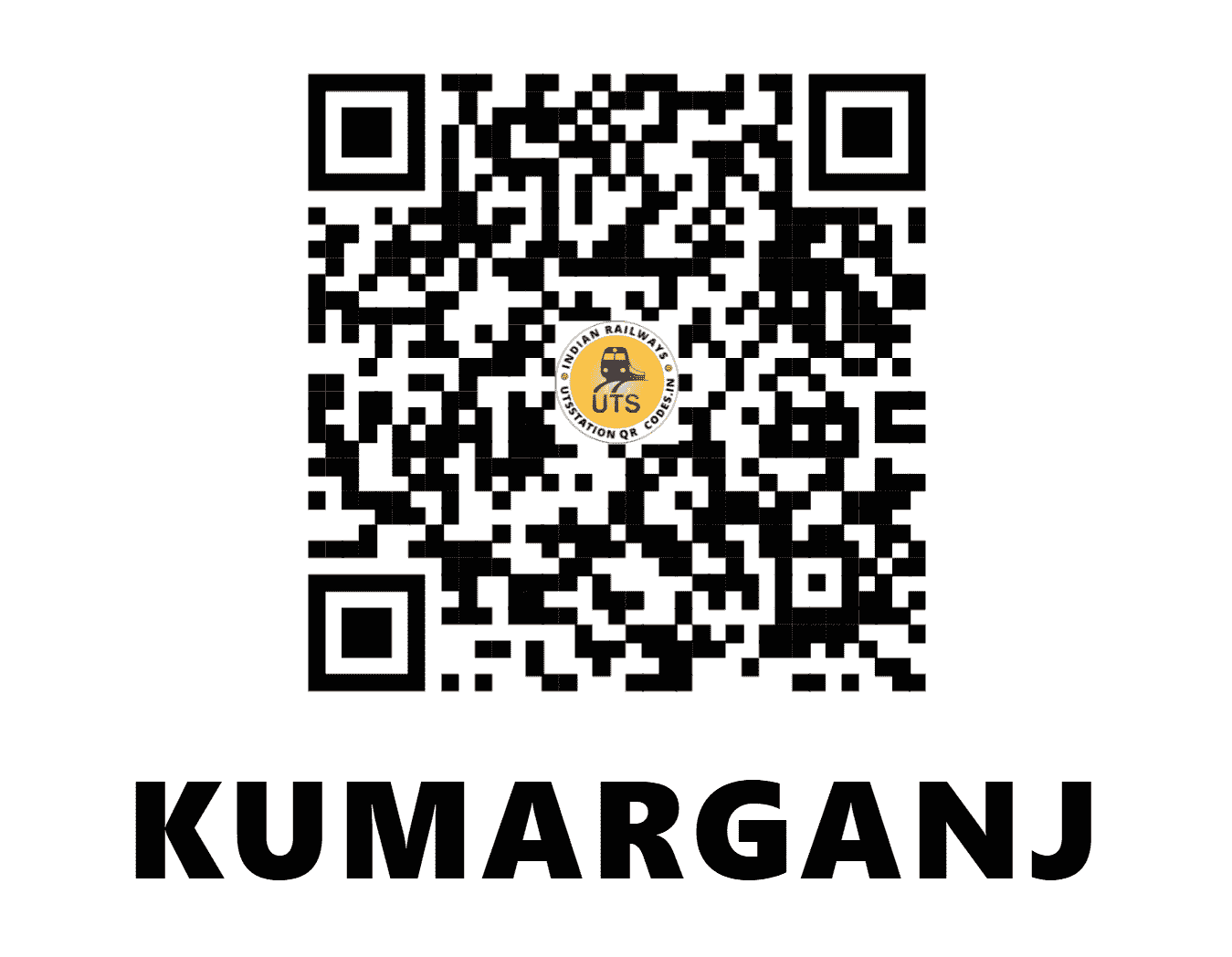 UTS QR Code for KUMARGANJ - KMRJ (NF - WEST BENGAL)